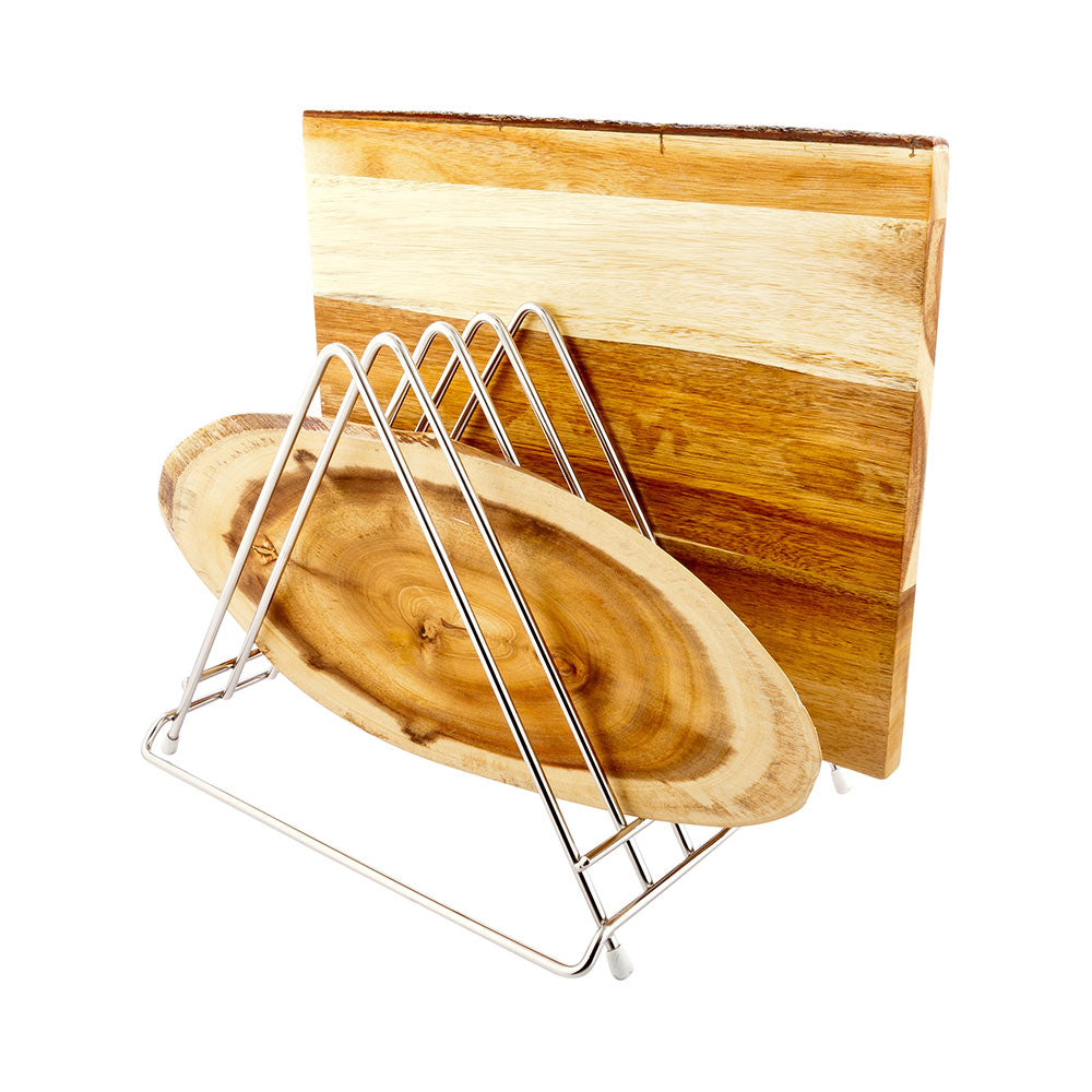 Stainless Steel Cutting Board Rack - 6 Slot - Silver - 1 Count Box