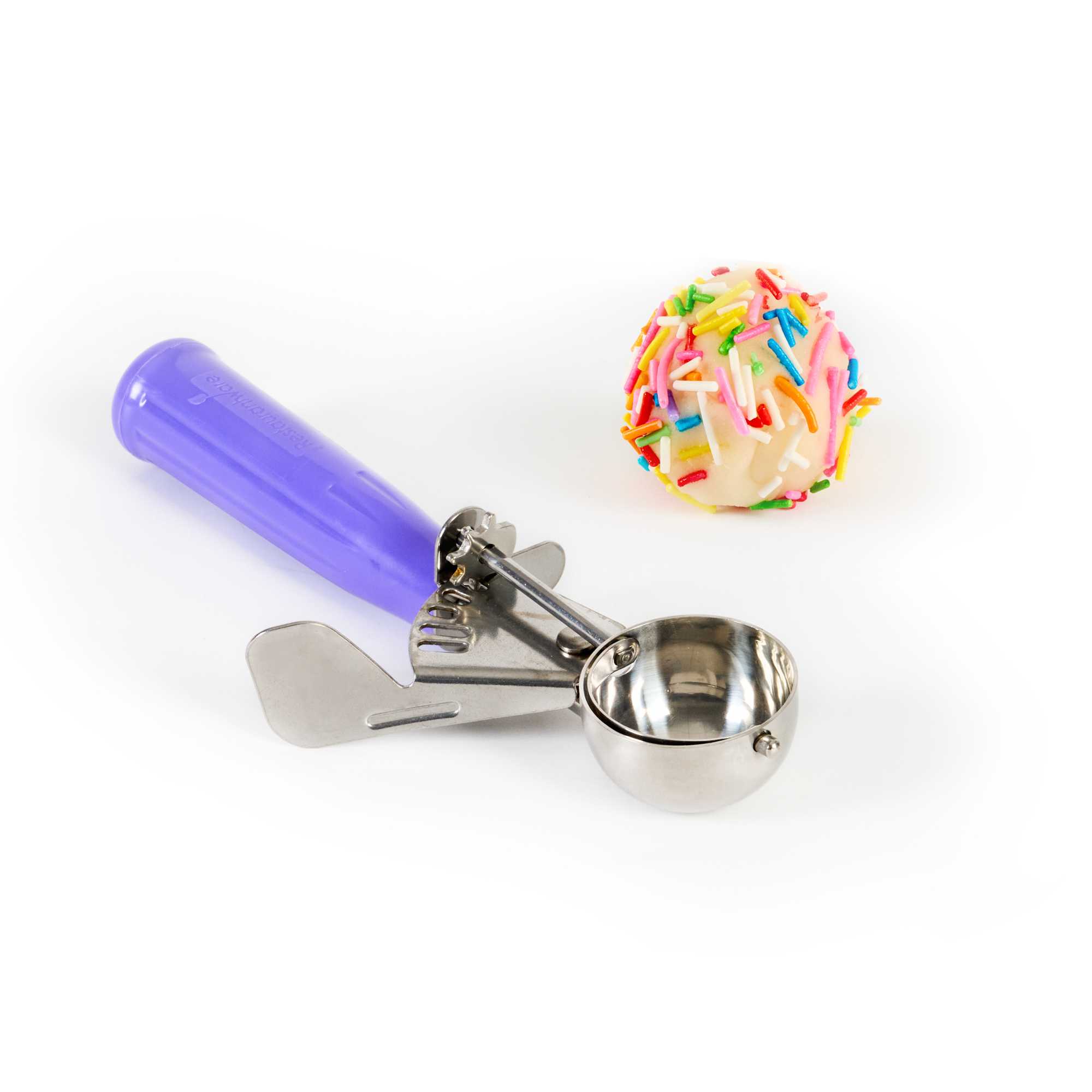 Met Lux 0.86 oz Stainless Steel #40 Portion Scoop - with Orchid Handle - 1 count box