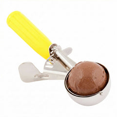 Met Lux 1.6 oz Stainless Steel #20 Portion Scoop - with Yellow Handle - 10 count box