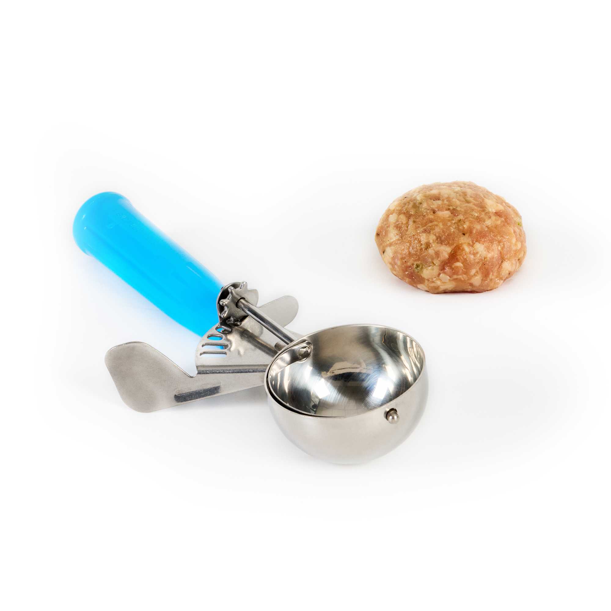 Met Lux 2.75 oz Stainless Steel #16 Portion Scoop - with Blue Handle - 1 count box