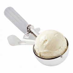 Met Lux 4 oz Stainless Steel #8 Portion Scoop - with Gray Handle - 40 count box