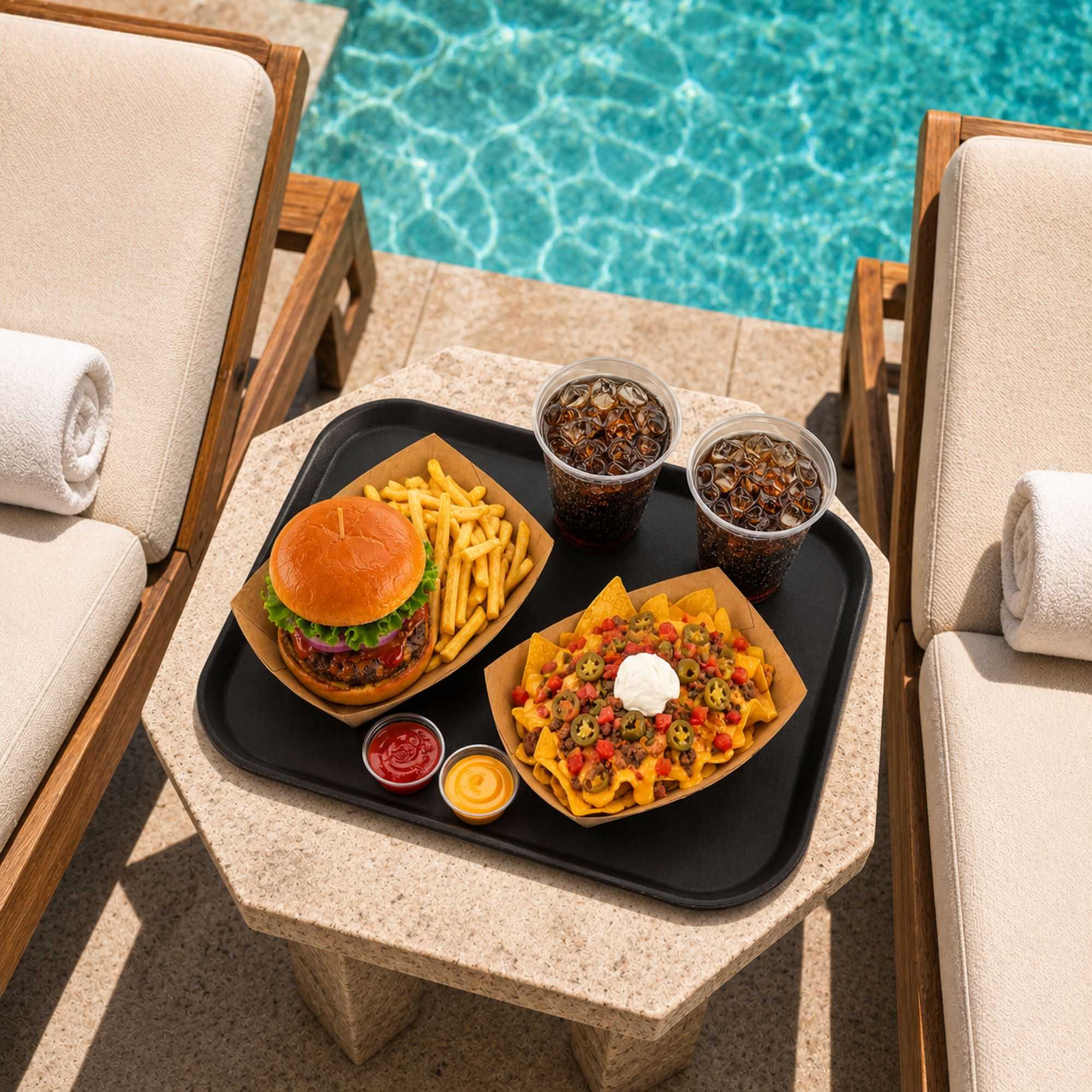Bar Lux Rectangle Black Plastic Serving Tray - Non-Slip - 18" x 14" - 1 count box