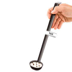 Voga 1 oz Black Plastic Sauce Ladle - 13