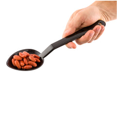 Black Plastic Catering Spoon  - Perforated - 11