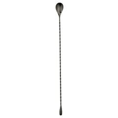 Bar Lux Black-Plated Stainless Steel Belicoso Barspoon - 16
