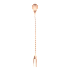 Bar Lux Copper-Plated Stainless Steel Trident Barspoon - 12