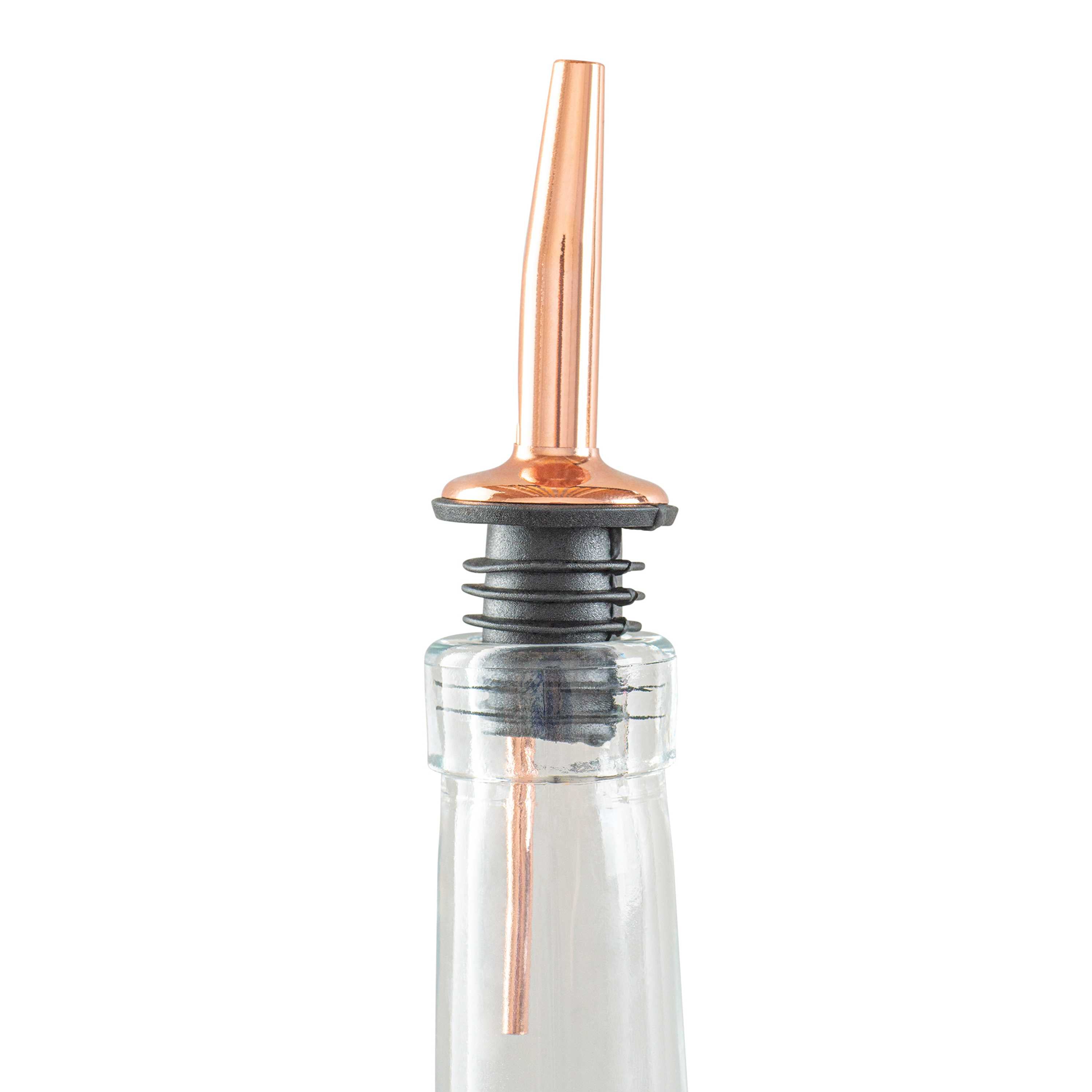 Bar Lux Copper-Plated Stainless Steel Speed Pourer - 4 1/4" x 1 1/4" x 1 1/4" - 96 count box