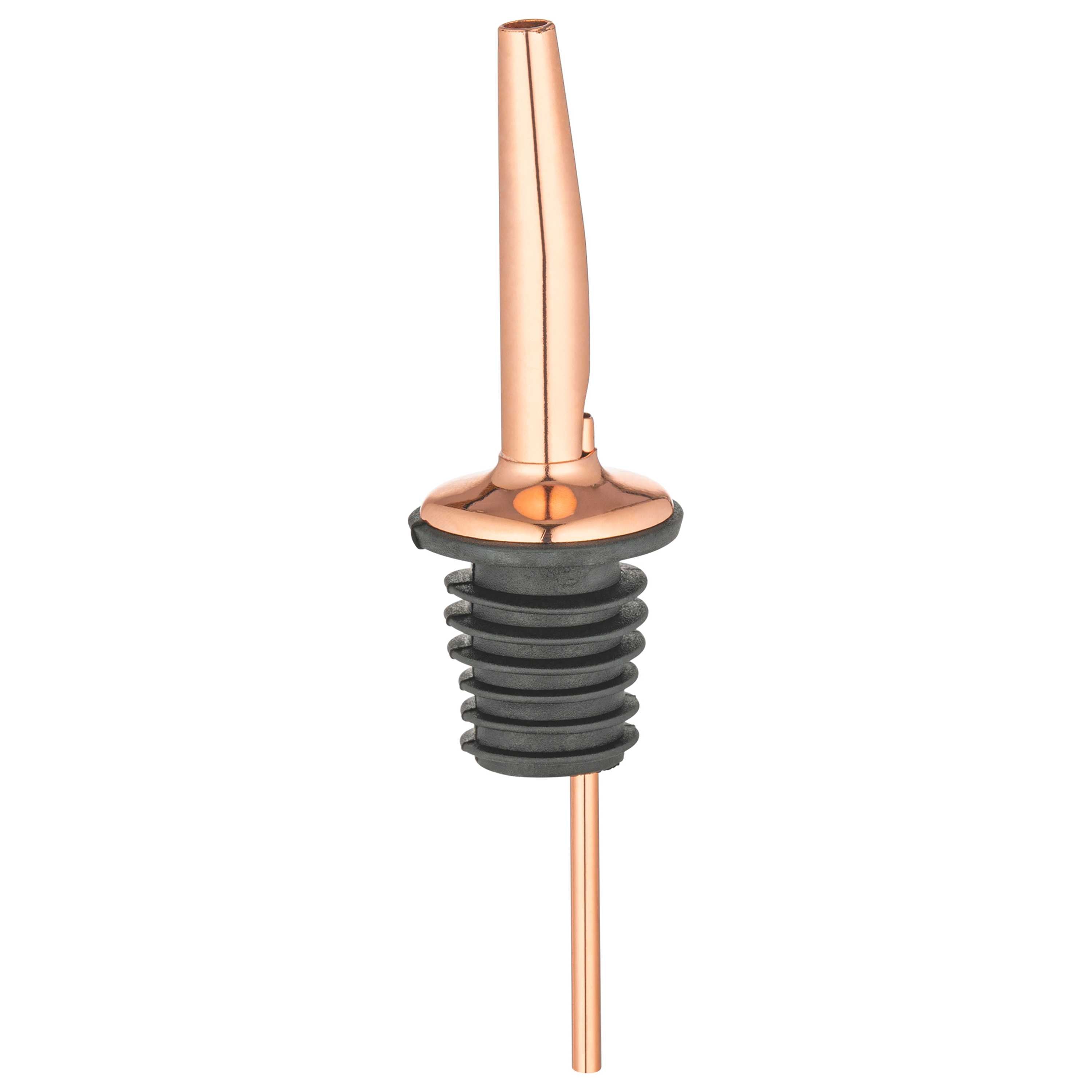 Bar Lux Copper-Plated Stainless Steel Speed Pourer - 4 1/4" x 1 1/4" x 1 1/4" - 384 count box
