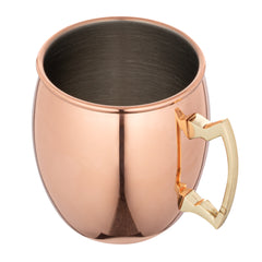 Bar Lux 16 oz Copper-Plated Stainless Steel Moscow Mule Mug - 3 1/2