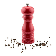 Classic French Red Wood Pepper Mill - High Gloss - 2