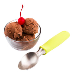 Met Lux Stainless Steel Ice Cream Scoop - Non-Slip, Rubberized Grip - 8 1/4