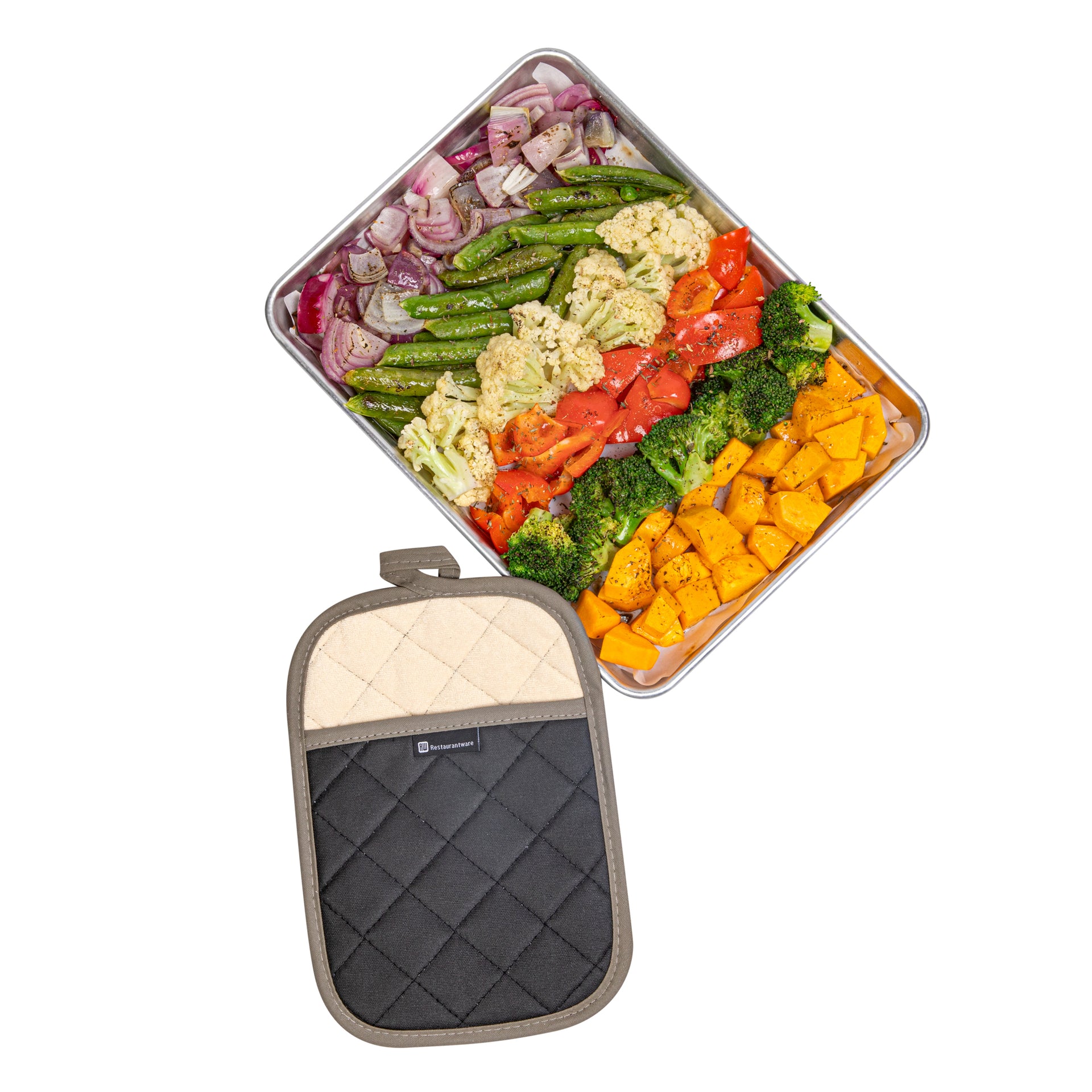 RW Threads Comfort Cotton Black Pot Holder - Flame Retardant Coating - 10" x 7" - 1 count box