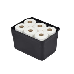 RW Clean Black Plastic Attachable Small Bus Tub - Fits Heavy-Duty Rolling Utility Cart - 13