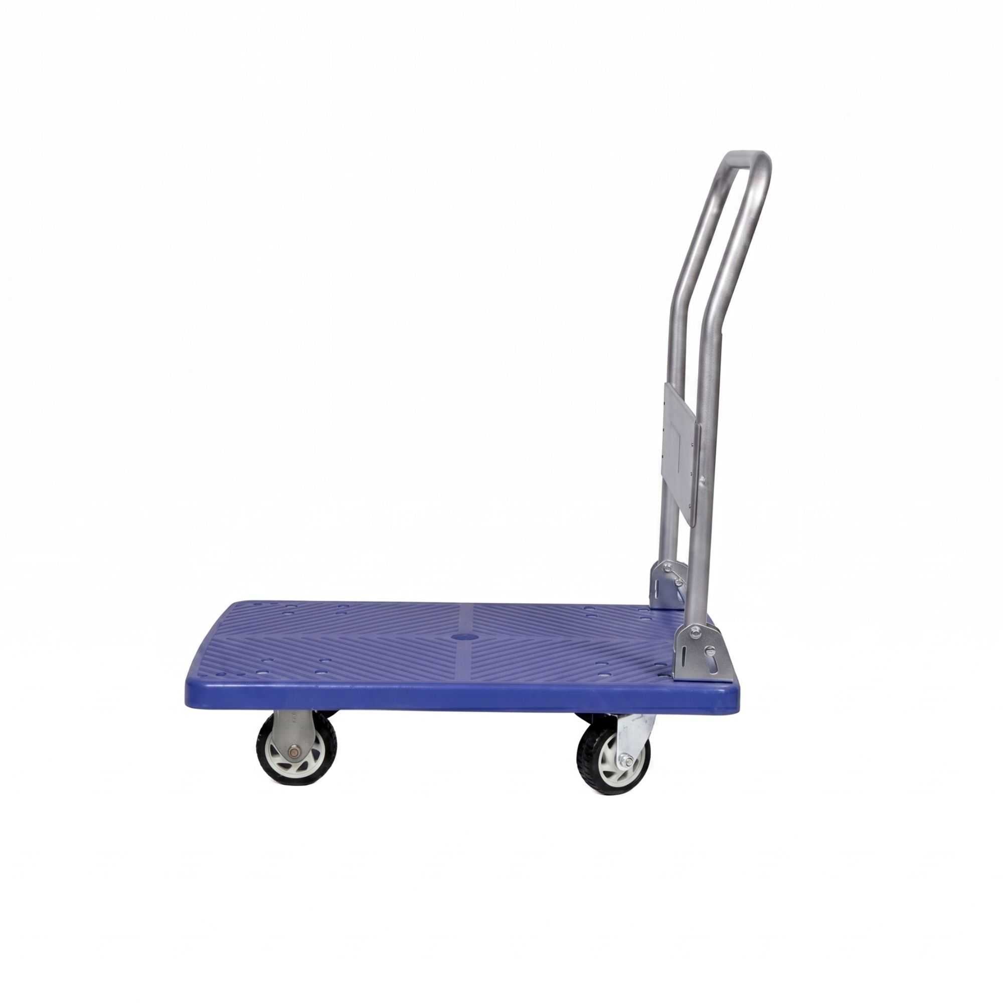 RW Clean Blue Plastic Large Folding Platform Cart - 660 lb Capacity - 35 1/2" x 23 1/4" x 27 3/4" - 1 count box