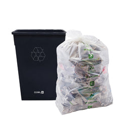 RW Clean 23 gal Black Plastic Slim Trash Can - 20