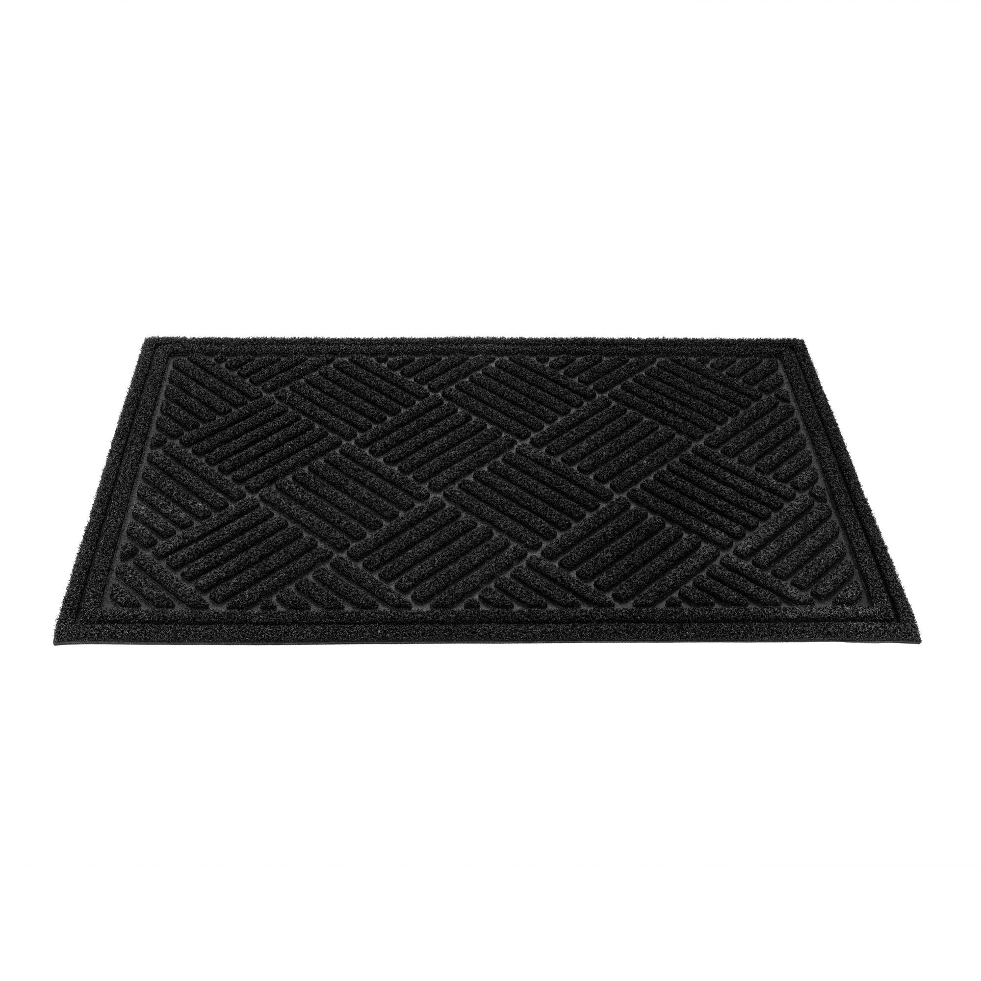 Comfy Feet Black Heavy-Duty Outdoor Floor Mat - Diamond - 36" x 24" - 1 count box