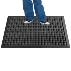 Comfy Feet Dark Gray Heavy-Duty Carpet Floor Mat - Waffle - 36