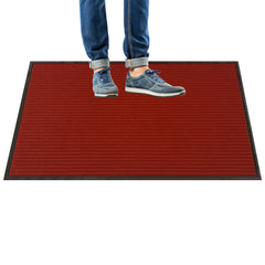 Comfy Feet Dark Red Carpet Floor Mat - Ribbed - 36