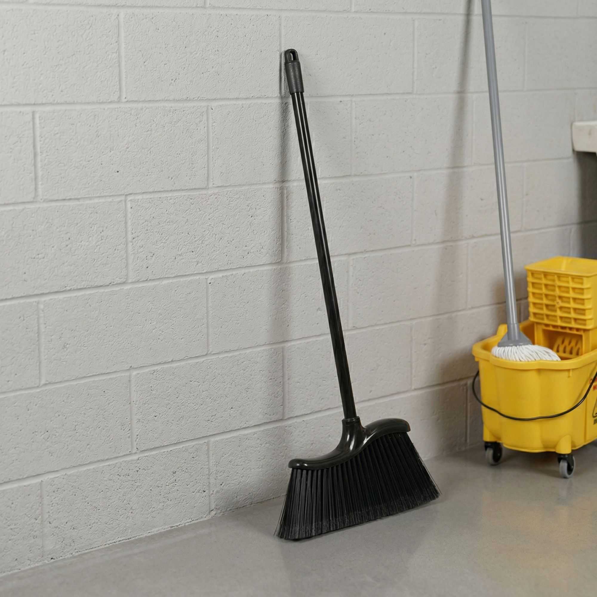RW Clean Black Angle Broom - 12" x 2" x 39" - 1 count box