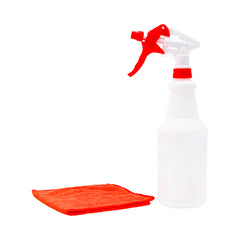 RW Clean 25 oz Red Plastic Spray Bottle - Adjustable Nozzle - 3 count box