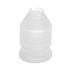 Pastry Tek Round White Plastic Small Russian Piping Tip Coupler - 1 count box