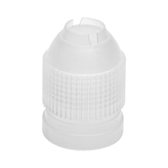 Pastry Tek Round White Plastic Medium Russian Piping Tip Coupler - 1 count box