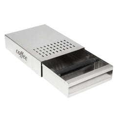 Restpresso Silver Stainless Steel Coffee Knock Box Drawer - 13 1/2