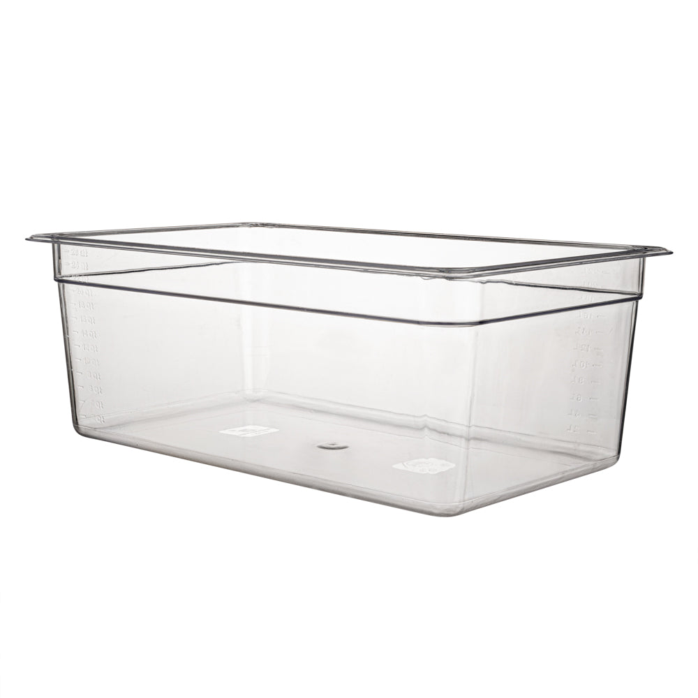Met Lux Rectangle Clear Plastic Full Size Cold Food Storage Container ...