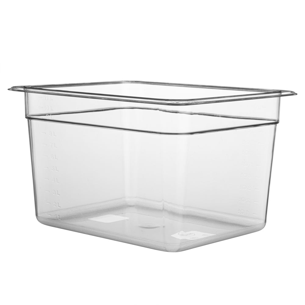 Met Lux Rectangle Clear Plastic 1/2 Size Cold Food Storage Container - 8" Depth - 1 count box