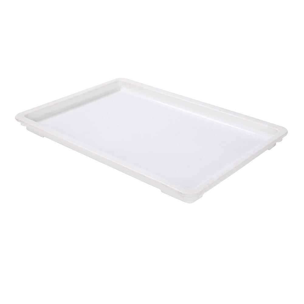 Eco Pie Rectangle White Plastic Lid - Fits Pizza Dough Proofing Box - 10 count box