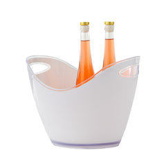 Bar Lux 7.4 qt Oval Frosted Champagne / Wine Bucket - 13 3/4