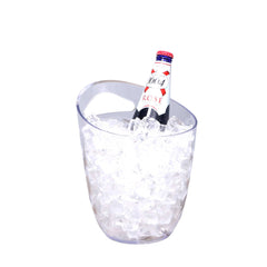 Bar Lux 3.2 qt Clear Plastic Champagne / Wine Bucket - 9 1/4