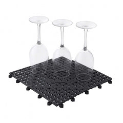 Bar Lux Square Black Bar Mat - Interlocking - 12