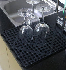 Bar Lux Square Black Bar Mat - Interlocking - 12