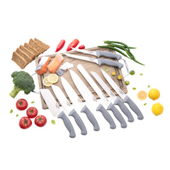Comfy Grip Gray Stainless Steel 9-Piece Knife Set - 1 count box