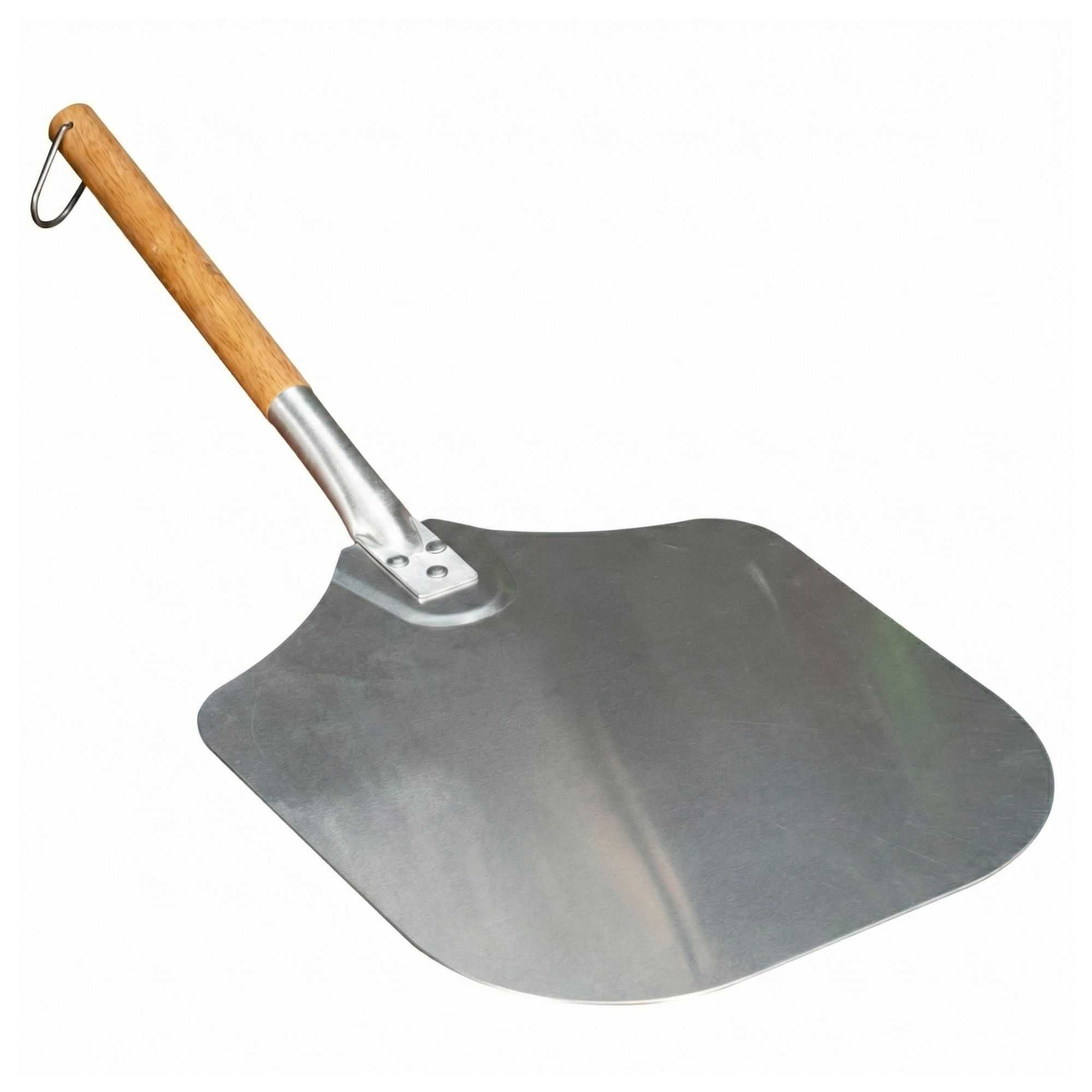 Met Lux Aluminum Pizza Peel - with 10" Wooden Handle - 12" x 14" - 1 count box