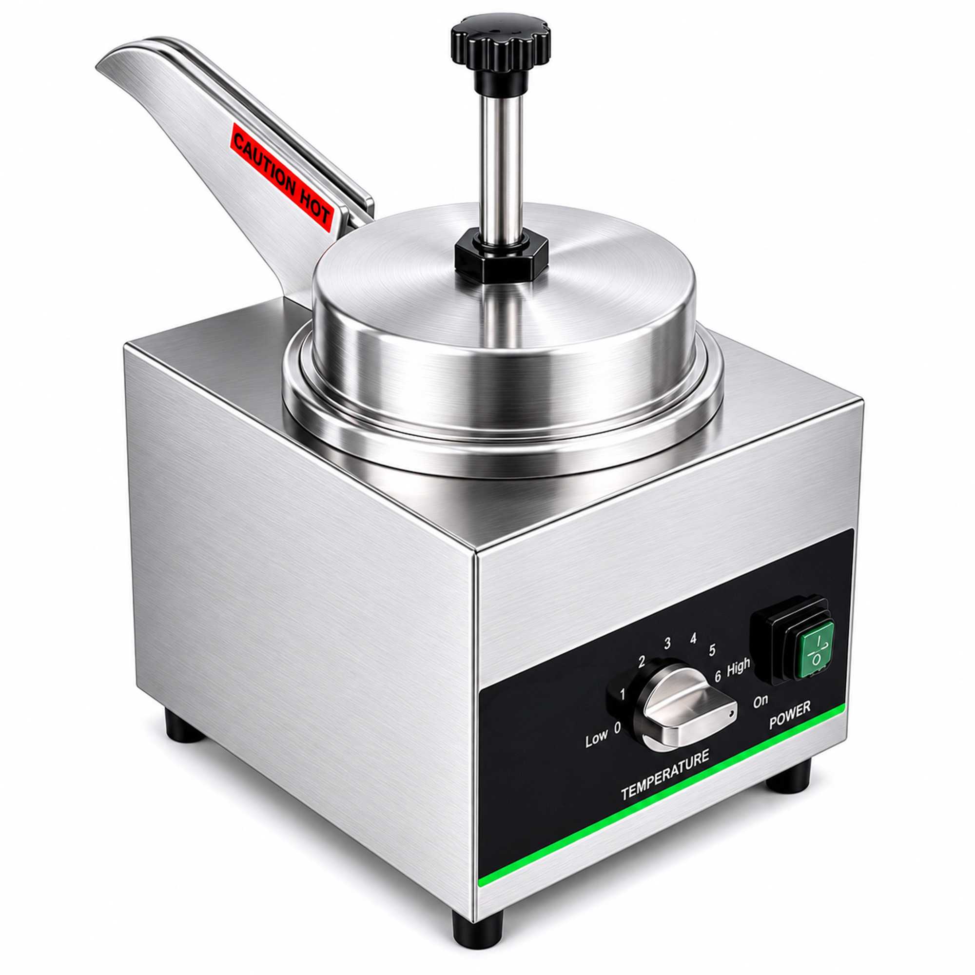 Hi Tek 3.5 qt Stainless Steel Warmer - with Heated Spout, Pump - 1 count box