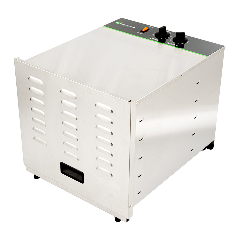 Hi Tek Stainless Steel 10-Tray Food Dehydrator - Removable Door, 120V, 1000W - 1 count box