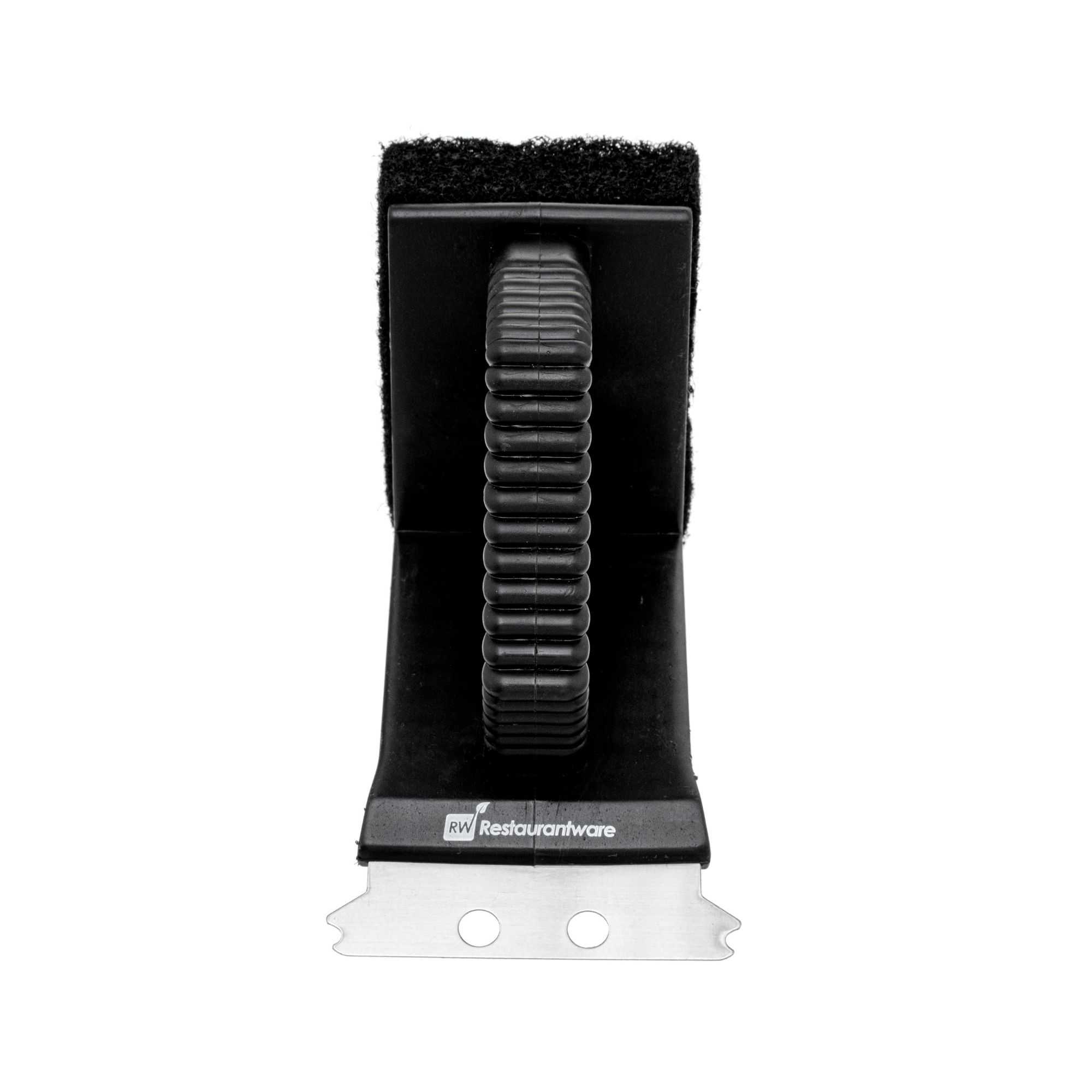 Met Lux Handheld Grill Brush / Scraper - with Scouring Pad - 4 1/2" - 1 count box