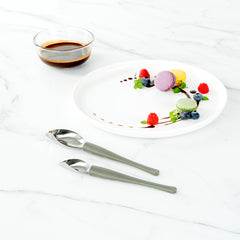 Comfy Grip Stainless Steel Drawing / Decorating 2-Piece Spoon Set - 7 3/4