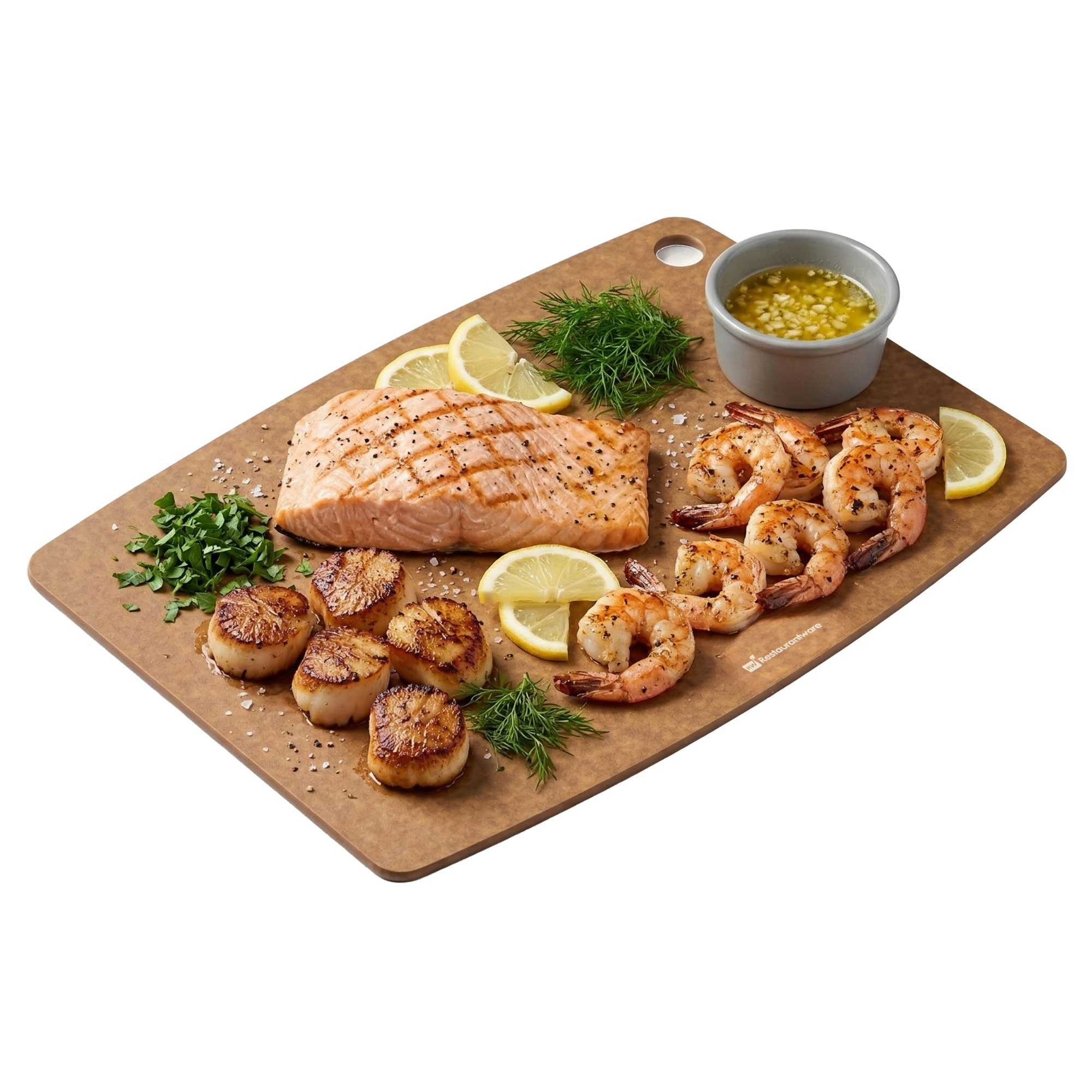 Nature Tek Brown Wood Fiber Cutting Board - 17 1/4" x 12 3/4" - 1 count box