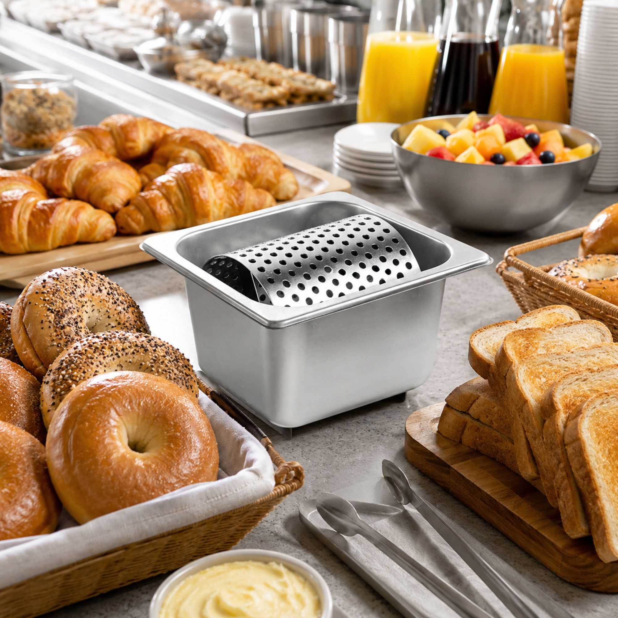 Met Lux White Stainless Steel Butter Wheel / Spreader - 10 1/4" x 10 1/4" x 10 1/4" - 1 count box