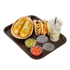Chef 101 Rectangle Brown Plastic Fast Food Tray - 12