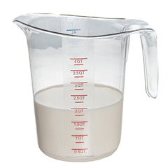 Chef 101 4 qt Clear Plastic Measuring Cup - 9 1/2