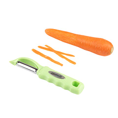 Comfy Grip Green Stainless Steel Vegetable Peeler - 7 1/2