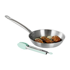 Met Lux Teal Stainless Steel Kitchen Tong - Scalloped - 9