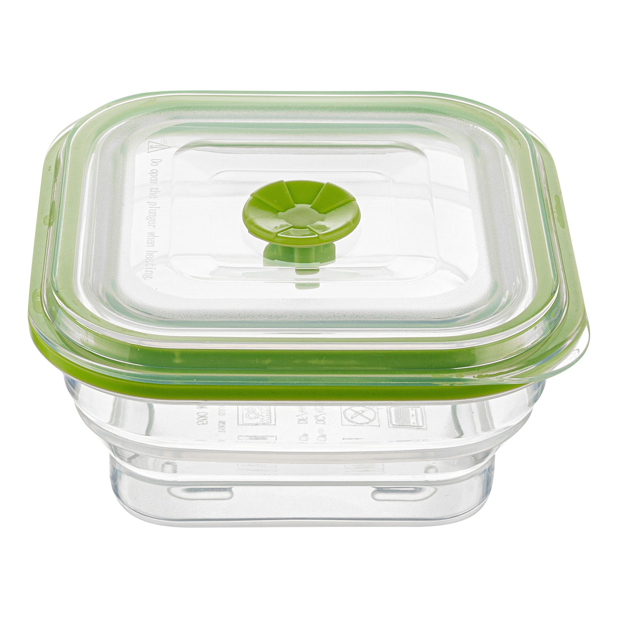 Fresh Hero 16 oz Green Silicone Airtight Food Storage Container - with Vented Lid, Collapsible - 5 1/4" x 5 1/4" x 2 3/4" - 1 count box