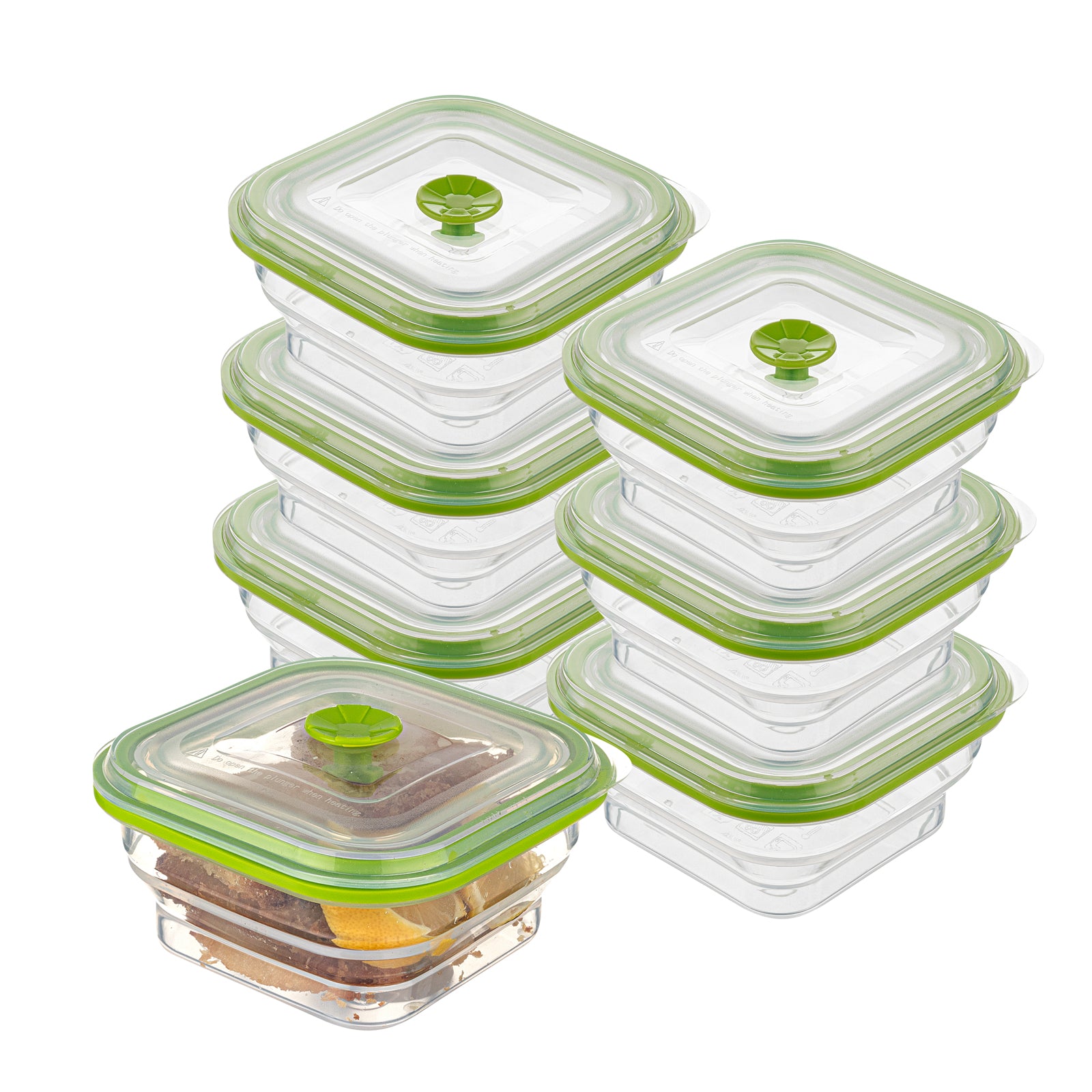 Fresh Hero 16 oz Green Silicone Airtight Food Storage Container - with ...