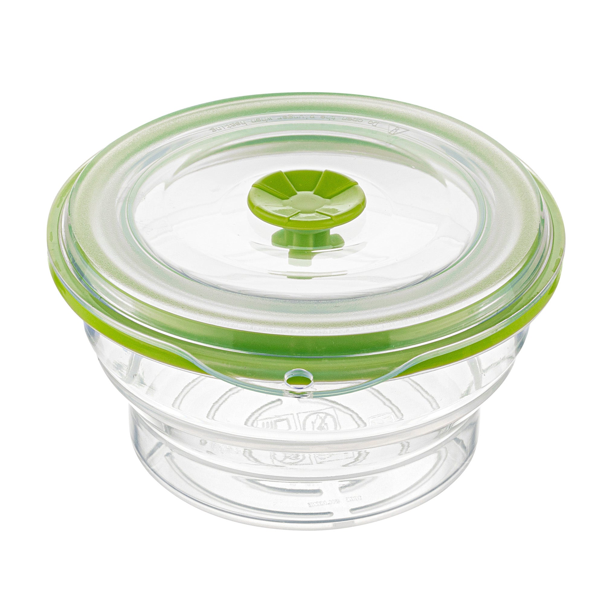 Fresh Hero 16 oz Green Silicone Airtight Food Storage Container - with Vented Lid, Collapsible - 5 3/4" x 5 3/4" x 2 3/4" - 1 count box