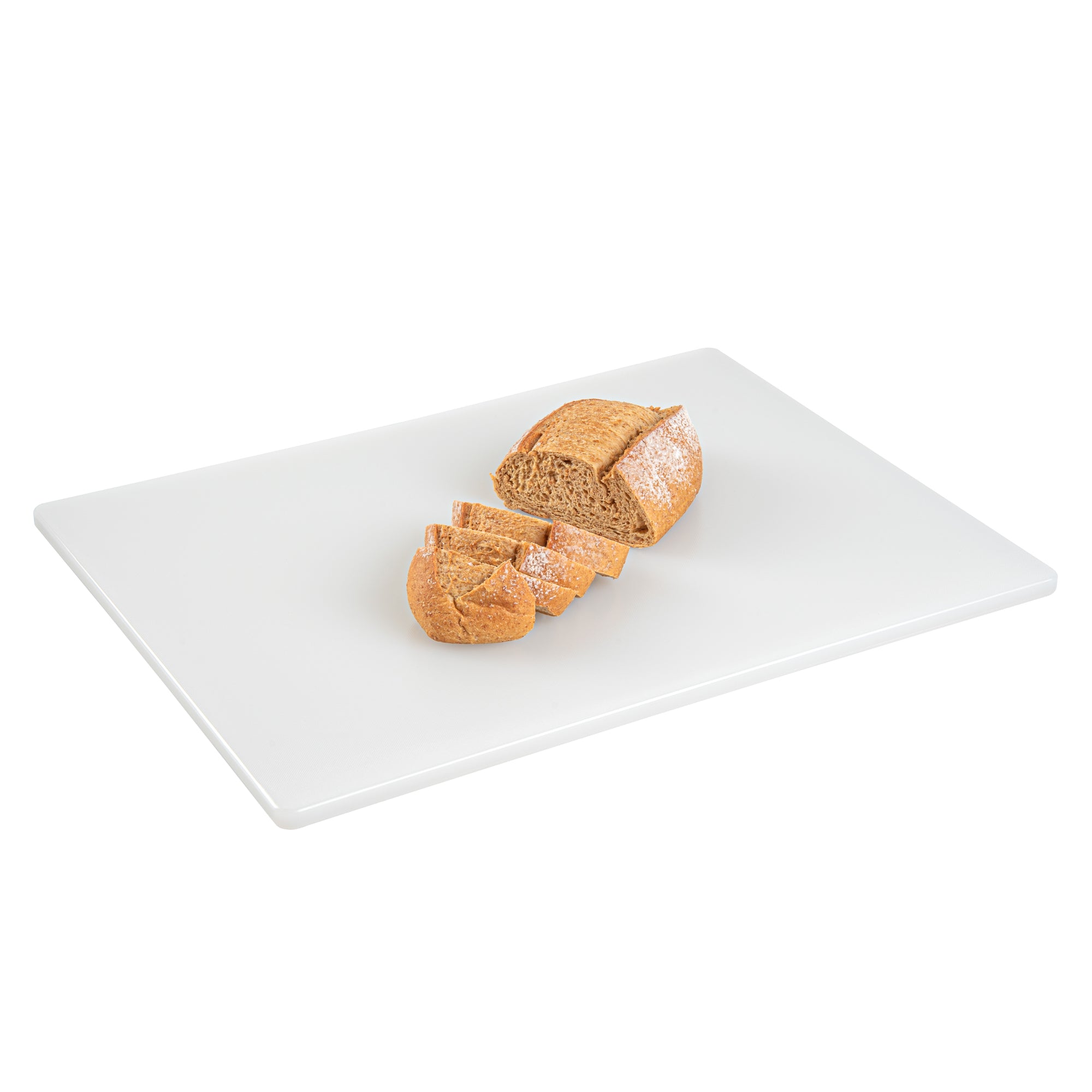 Chef 101 White Plastic Cutting Board - 20" x 15" x 1/2" - 1 count box